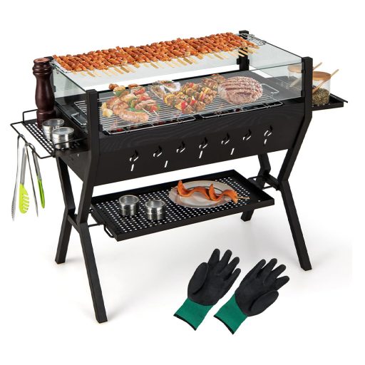 Въглищен грил с решетки