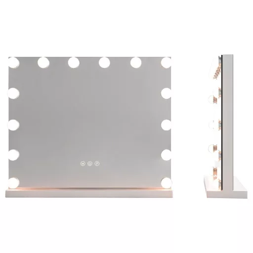 Настолен козметичен огледало с LED осветление