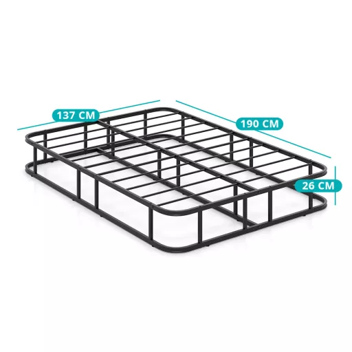 Метален леглови каркас 137x190см - Здрав платформа без кутия за пружини