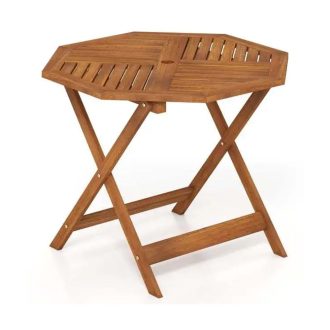 Осемстенен малък дървен маса