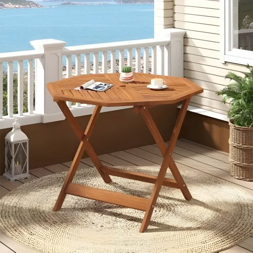 Осемстенен малък дървен маса