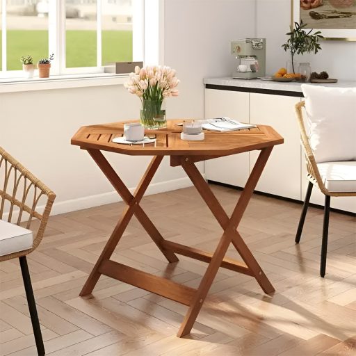 Осемстенен малък дървен маса