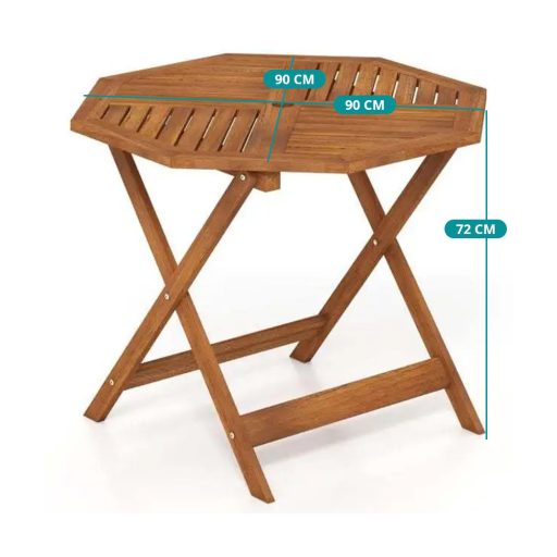 Осемстенен малък дървен маса