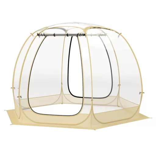 Прозрачен куполен палатка 3.35x3.35м