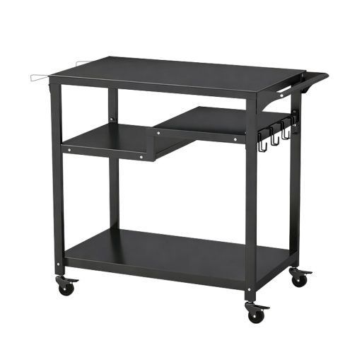 Преместваема триетажна грил количка