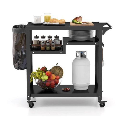 Преместваема триетажна грил количка