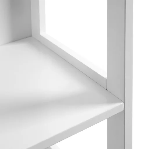 Тесен, висок шкаф за баня с 3 рафта и 2 чекмеджета 30x30x141.5см