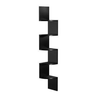 Ъглов рафт Черен 20x20x126см