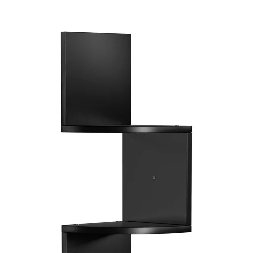 Ъглов рафт Черен 20x20x126см