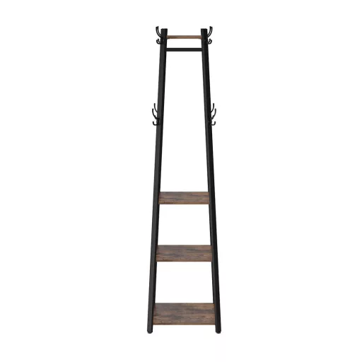 Държач за палта с рафтове 43x43x180см